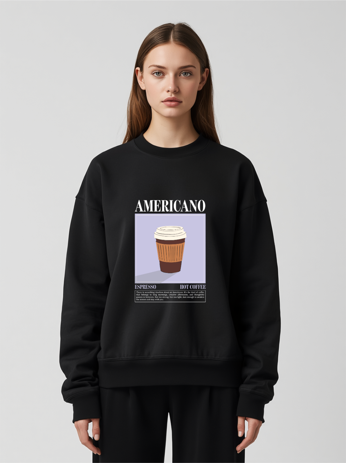 Blusa de moletom oversized Americano