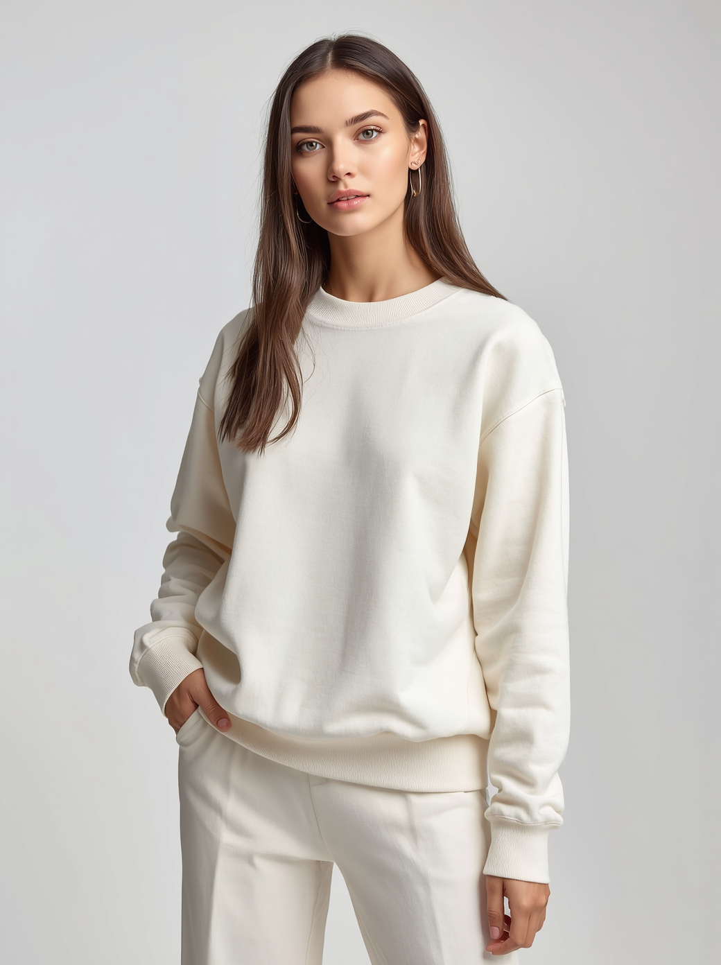 Blusa de moletom peluciado Básica