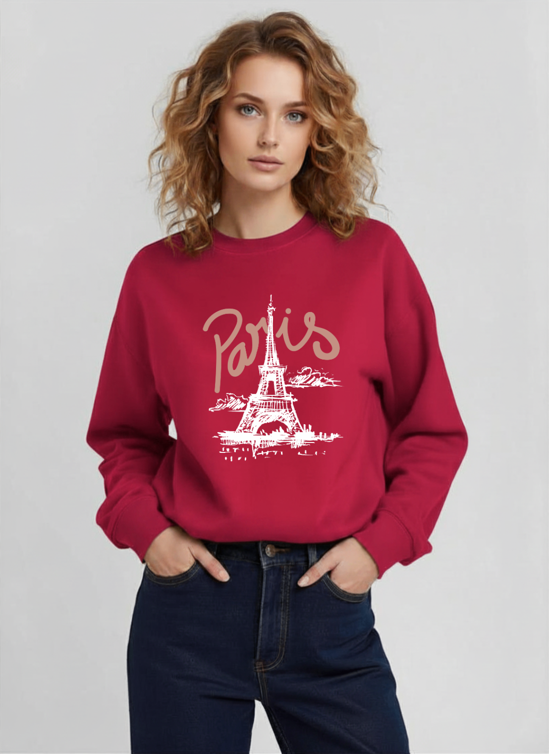 Blusa de moletom peluciado Paris