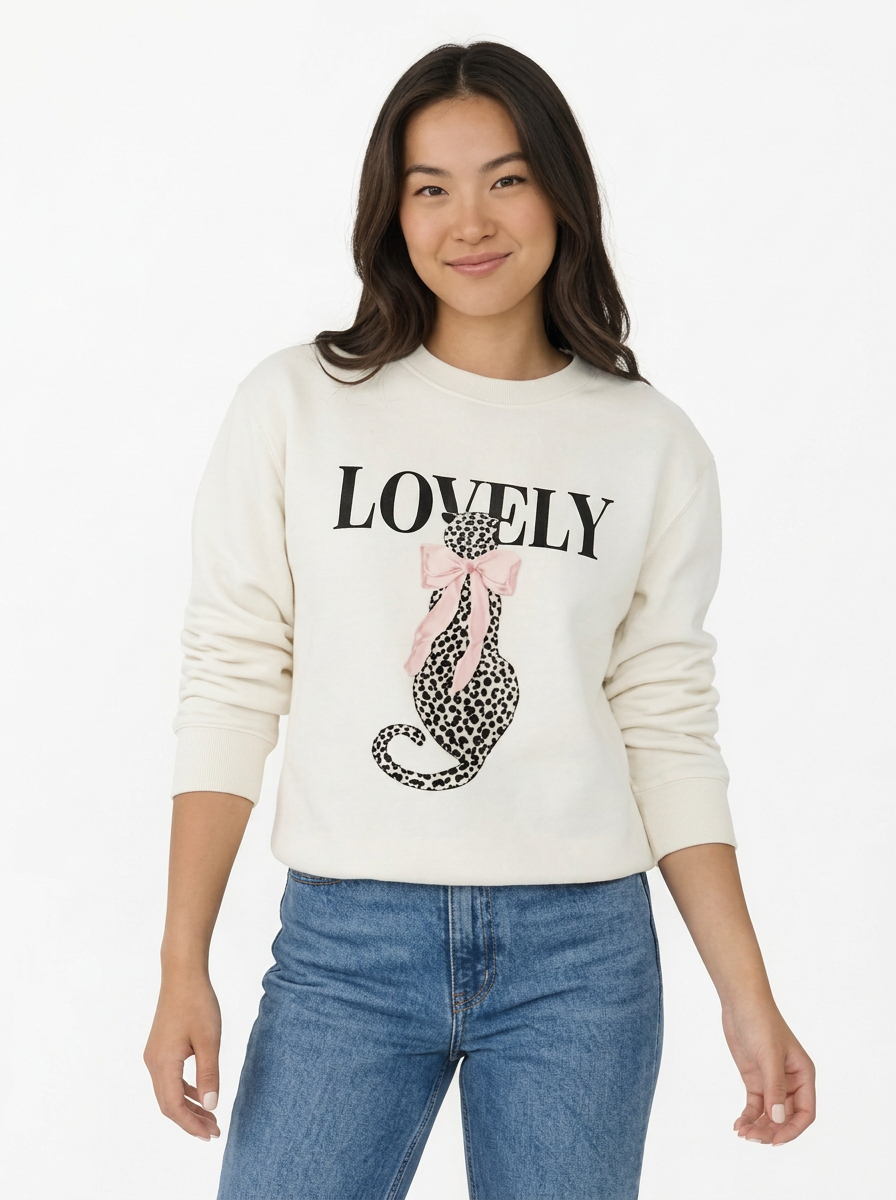 Blusa de moletom peluciado Lovely